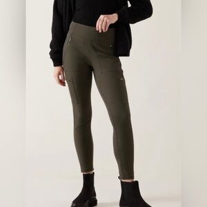 Athleta Headlands Hybrid High Rise Cargo Legging, Size 16, Peat EUC
